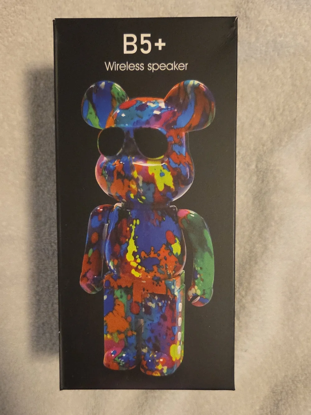 Multicolor Bear-Shaped Wireless Speaker — Vibrant Splash Finish